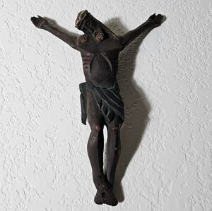 Vintage Hand Carved Risen Christ Figurine